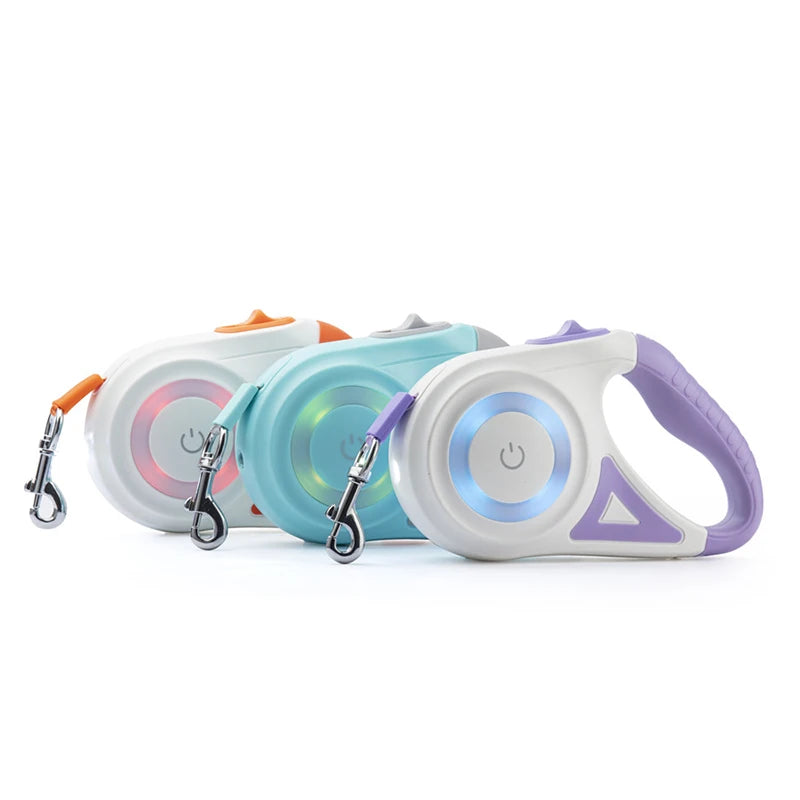 Retractable Dog Leash with flashlight