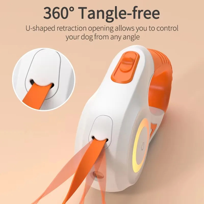 Retractable Dog Leash with flashlight